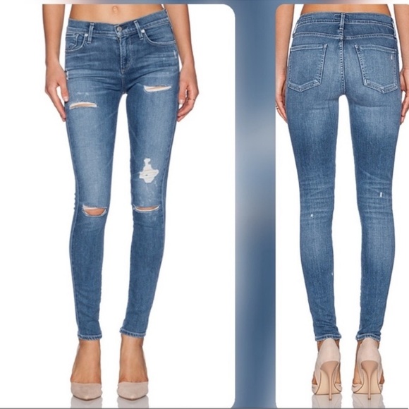 Agolde Distressed High Rise Skinny jeans - Picture 1 of 11